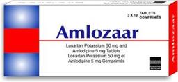 Amlodipine 5 mg + Losartan Potassium 50 mg Tablets
